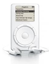 O iPod original, lançado em 23 de outubro de 2001, integra hoje o acervo do MoMA